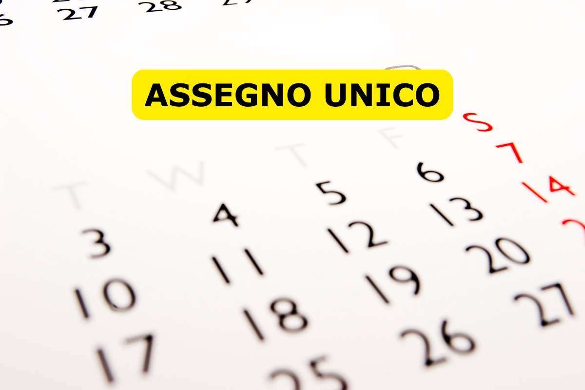 calendario scritta assegno unico