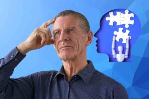Uomo non ricorda e cervello puzzle