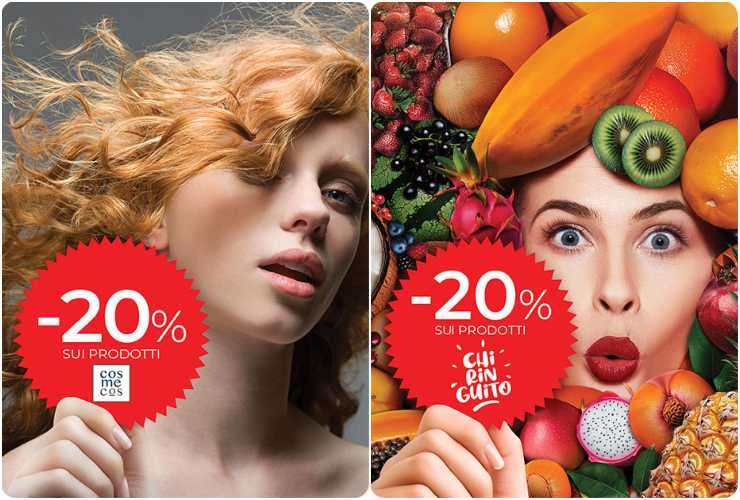 Volantino offerta coop -20% sui cosmesi