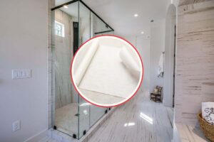 bagno e cerchi in evidenza con carta forno