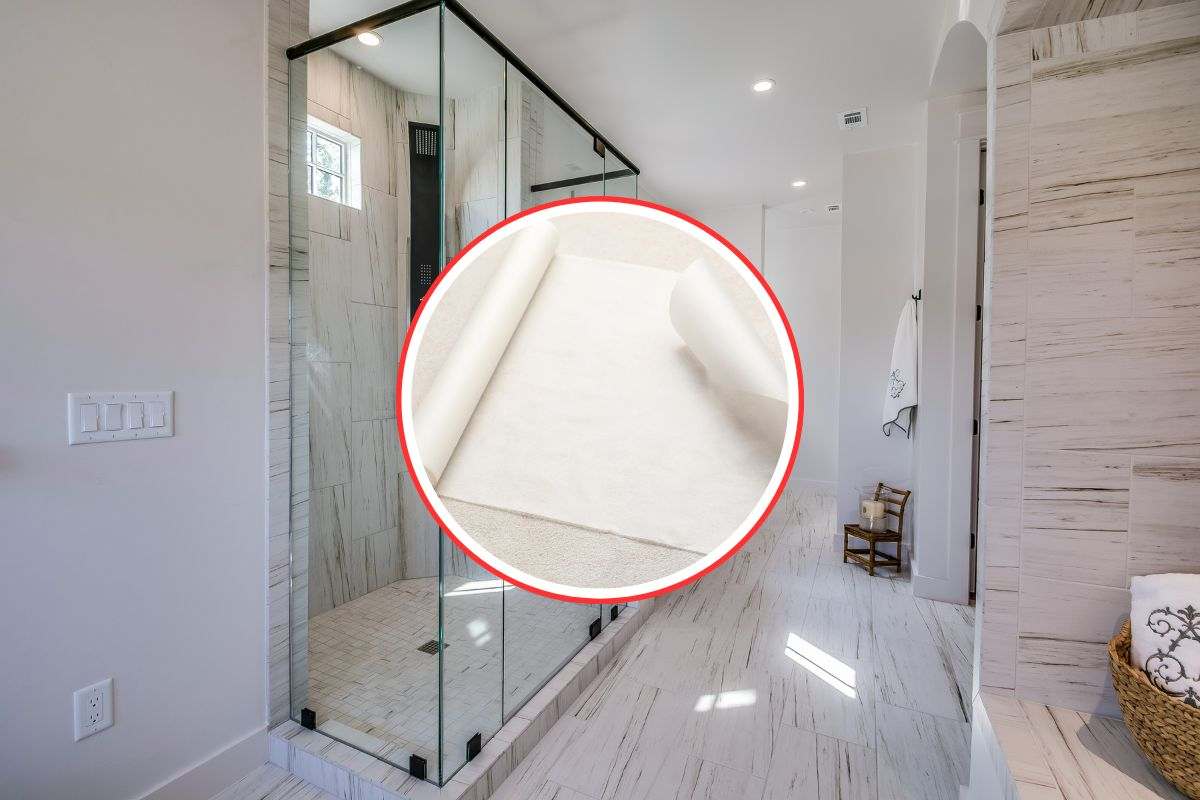 bagno e cerchi in evidenza con carta forno