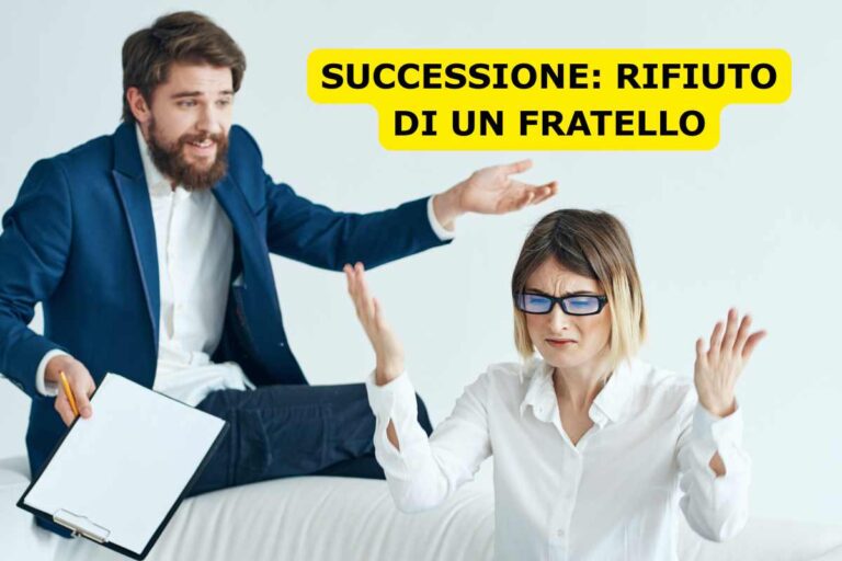 persone che litigano, scritta successione rifiuto di un fratello