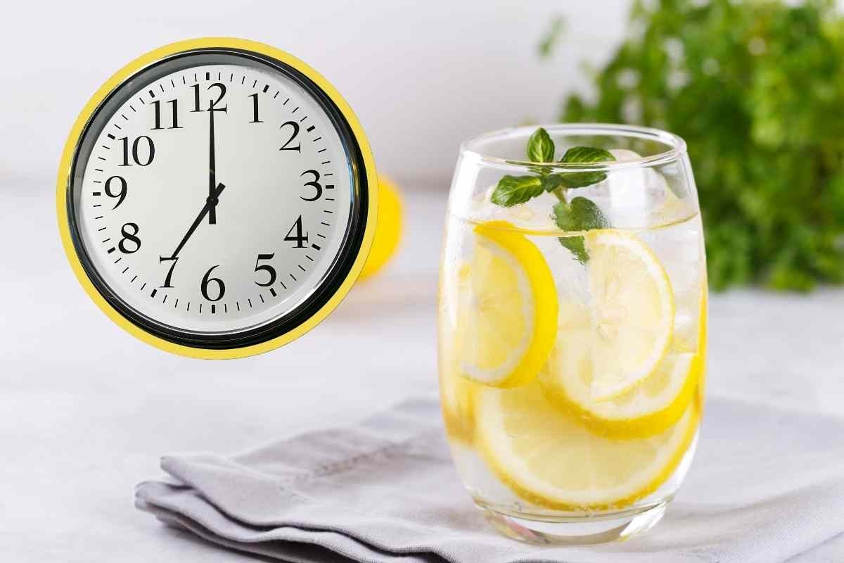 Bicchiere acqua e limone