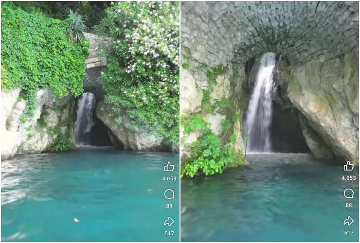 Collage screen video Cascate del Ponale Lago di Garda parte esterna