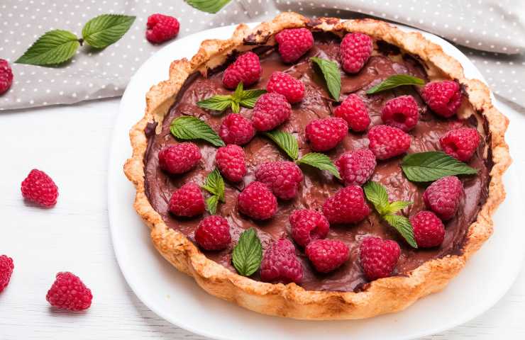 Crostata al cioccolato e lampone