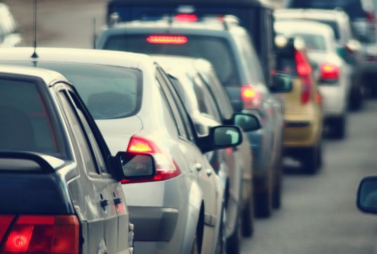 auto bloccate nel traffico