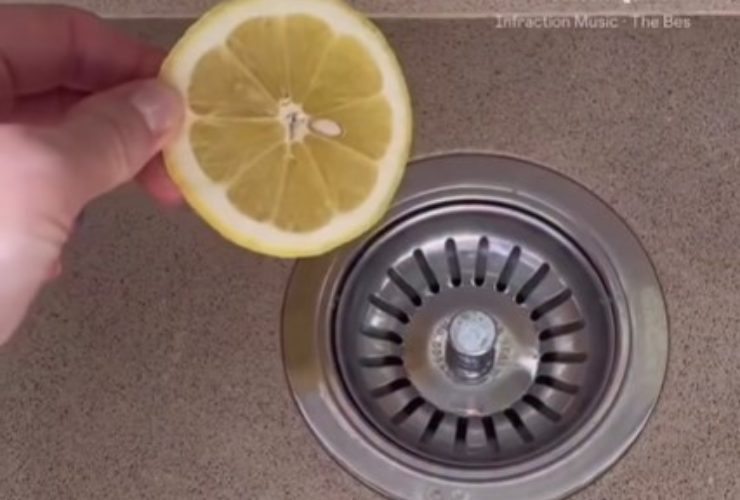 fettina di limone nel lavello